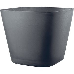 Ghiveci plante DEROMA Quadro, D28 cm, plastic, gri inchis