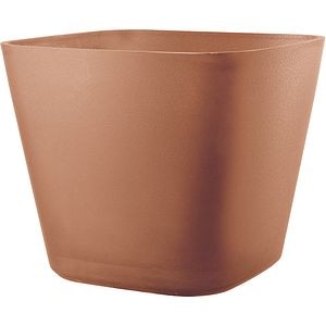 Ghiveci plante DEROMA Quadro, D28 cm, plastic, natural teracota