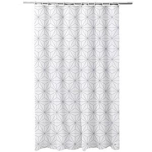 Perdea dus FRANDIS 195550, poliester, 180 x 200 cm, model Rosace, alb