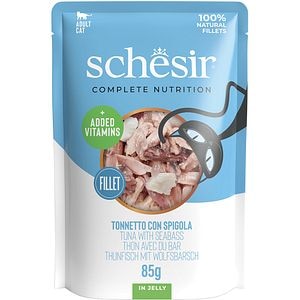 Hrana umeda pentru pisici SCHESIR, Adult, Peste in aspic, 85 g