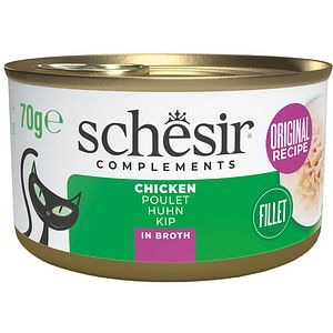 Hrana umeda pentru pisici SCHESIR, Adult, Pui in supa, 70 g