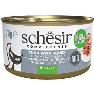 Hrana umeda pentru pisici SCHESIR, Adult, Ton si Fructe de mare in aspic, 70 g