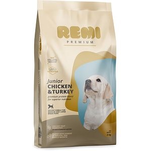 Hrana uscata pentru caini REMI PREMIUM, Medium & Large, Junior, Curcan, 3 kg