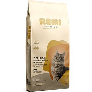 Hrana uscata pentru pisici REMI PREMIUM, Adult, Somon, 8 kg