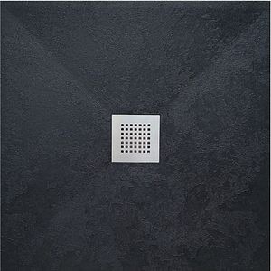 Cadita dus Ligro, patrata, compozit, 90 x 90 cm, negru