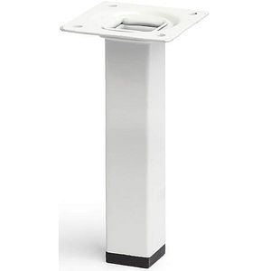 Picior mobila 400, otel, 15 cm, alb