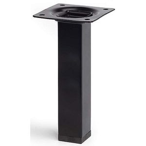 Picior mobila 400, otel, 15 cm, negru