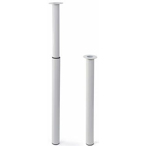 Picior mobila 401E, otel, 71 cm, alb