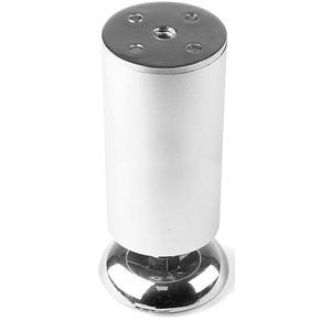 Picior mobila 413, aluminiu, 15 cm, argintiu
