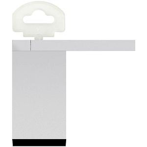 Picior mobila 972, ABS, 6 cm, argintiu