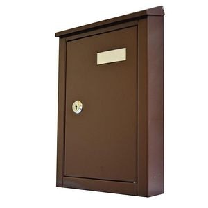Cutie postala, 2 chei,  exterior, 320 x 220 x 75 mm, maro