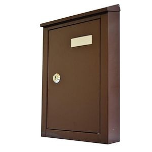 Cutie postala, exterior, 2 chei, 290 x 200 x 50 mm, maro