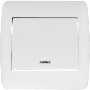 Intrerupator LED, 250 V, 10 A, alb • Bodner