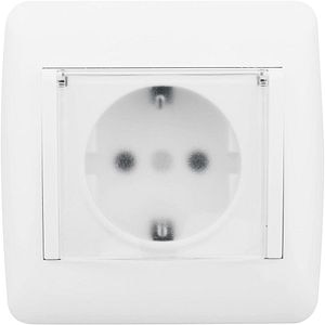 Priza Schuko cu capac BODNER, 16A 250V, ABS, alb