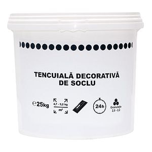 Tencuiala decorativa de soclu, 25 kg, culoare maro