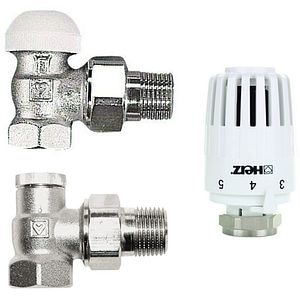 Set robinet termostat, tur-retur, format din 3 piese • Herz