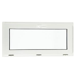 Fereastra termopan PVC, geam Clar + Low-E, alb, 4 camere, 116 x 56 cm, simpla deschidere, batanta • Extruplast