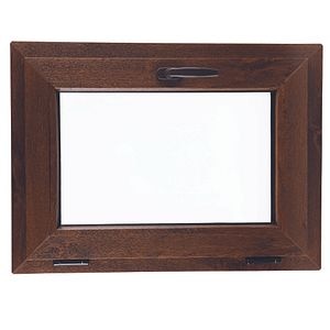 Fereastra termopan PVC, geam Clar + Low-E, nuc, 6 camere, 76 x 56 cm, simpla deschidere, oscilanta • Extruplast