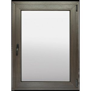 Fereastra termopan PVC, geam Clar + Low-E, nuc, 6 camere, 86 x 116 cm, dreapta, dubla deschidere, oscilobatanta • Extruplast