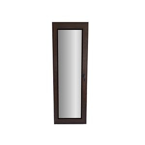 Usa termopan PVC interior/exterior, batanta, cu geam, 6 C, maro, stanga, simpla deschidere, 76 x 205 cm • Extruplast