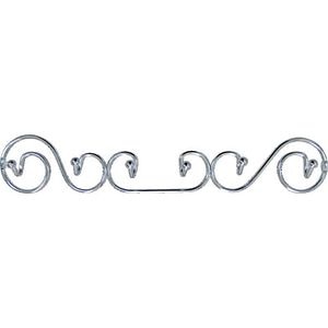 Cuier 6 carlige, 45 x 7 x 5 cm, crom