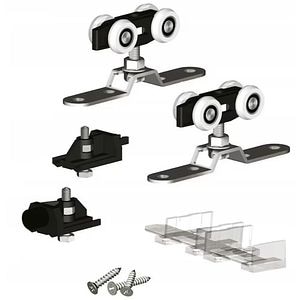 Sistem culisare usa, MDF, 170 cm, negru