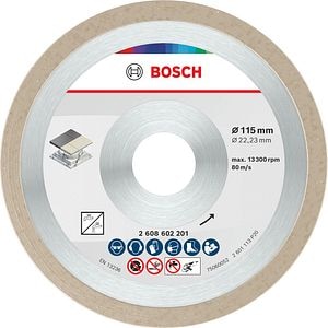 Disc diamantat BOSCH, ceramic, 115 x 22.2 x 1.6