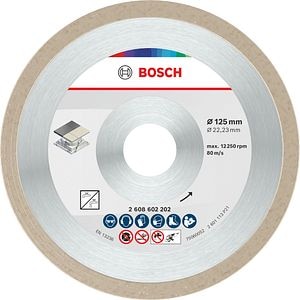 Disc diamantat BOSCH, ceramic, 125 x 22.2 x 1.6