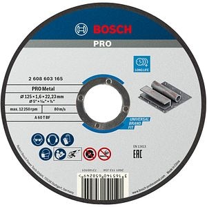 Disc taiere BOSCH PRO, metal, 125 x 1, 6 x 22, 23
