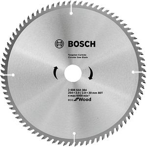 Panza circular BOSCH, wood, 254 x 30 x 3 mm, 80T