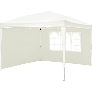 Pavilion gradina Tudy, poliester, 293 x 293 x 252 cm, alb