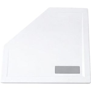 Cadita dus BELFORM Celesta Slim 27CD9091, pentagonala, acril, 90 x 90 x 4 cm, alb