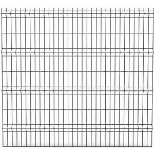 Panou gard bordurat vopsit DIAL, 201 x 173 x 3.7 cm, otel, gri