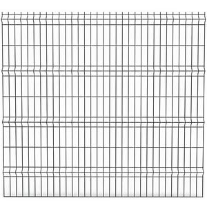 Panou gard bordurat vopsit DIAL, 201 x 203 x 3.7 cm, otel, gri