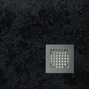 Cadita dus Ligro, patrata, compozit, 80 x 80 cm, negru