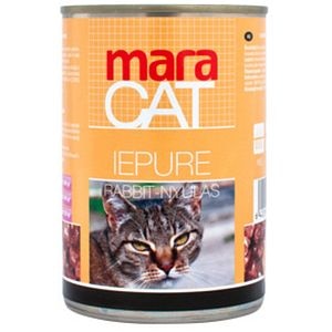 Hrana umeda pentru pisici MARAVET, Adult, Iepure, 415 g