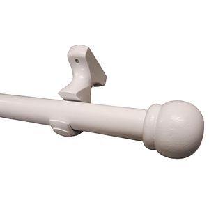 Set galerie simpla, alb, lemn, 250 cm x 28 mm Ridorail