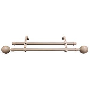 Set galerie dubla cu bila, cuart, aluminiu, 250 cm x 16 mm • Ridorail