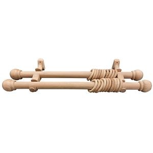 Set galerie dubla, brut, lemn, 250 cm x 28 mm  Ridorail