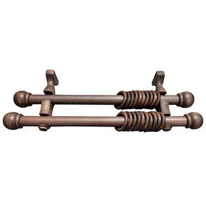 Set galerie dubla, maro, lemn, 250 cm x 28 mm  Ridorail