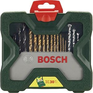 Set mixt 30 accesorii, burghie, capete de surubelnita, capete tubulare,  172 x 172 x 44  • Bosch