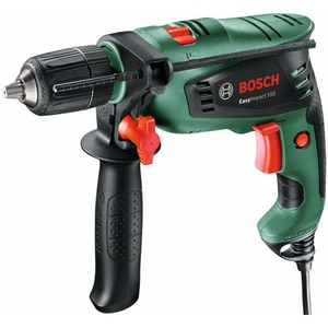 Masina de gaurit (bormasina) BOSCH EasyImpact 550 0603130020, 550W, 3000RPM, mandrina rapida 13mm, cutie plastic, percutie