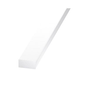 Bara plata, pvc alb, 4 mm x 10 mm, 1m