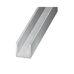 Profil U brut, aluminiu, 8 x 8 x 1 mm, 1 m