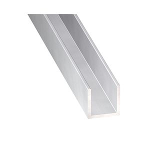 Profil U eloxat, aluminiu, 10 x 10 x 1 mm, 1 m