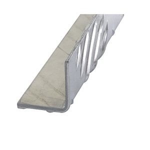 Cornier aluminiu brut striat, 20 mm x 20 mm, 1 m