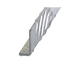 Cornier aluminiu brut striat, 50 mm x 30 mm x 2 mm, 2 m