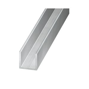 Profil U brut, aluminiu, 15 x 19 x 1.5 mm, 2 m
