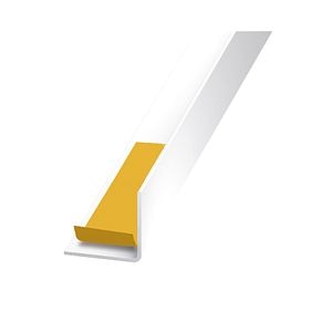 Cornier adeziv alb, PVC, 15 x 15 mm, 2.5 m