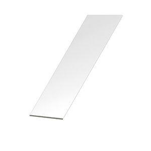 Bara plata argintie, aluminiu eloxat, 30 x 2 mm, 2 m